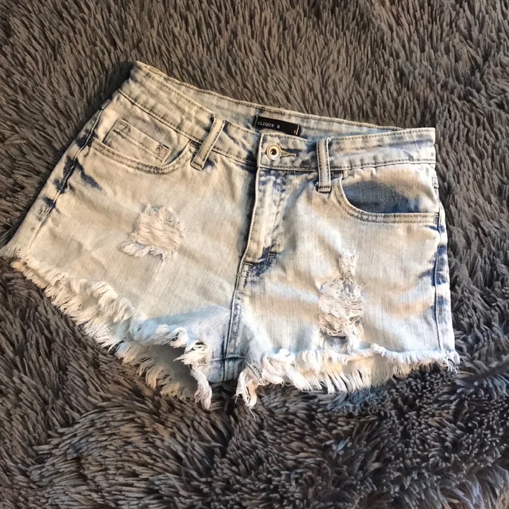 Light wash Jean Shorts